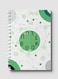 Lowha Spiral Notebook With 60 Sheets And Hard Paper Covers With Retro Geometric Design, For Jotting Notes And Reminders, For Work, University, School