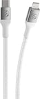 SCOSCHE Ci4B1WT-SP Strikeline MFi Certified Premium Charge & Sync Braided Cable for Lightning and USB-C Devices 1-ft. White