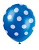 6 Pack 12" Blue Balloons Polka Dots