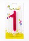 Party Time Glittery Pink Number 1 Birthday Candle Kids Adult Birthday Cake Decoration - Number Candle For Anniversary, Valentines Birthday Candle Cake Topper