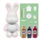 DIY MONEY SAVING BUNNY (9 inch - 23 cm) ACRYLIC FLOW POURING PAINT SET RABBIT Colors, Gold, Black, Rose-Red. Arts and Crafts, Customize Handmade Creative Birthday Gift.