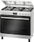 Bosch Series 6 Gas Range Cooker 84x89 cm, Cast Iron Pan Support, With Extra Large Net Capacity Oven 125 Liter, HGX5H8W50M Stainless steel, 1 Year Manufacturer Warranty