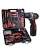 Letton - 60-Piece Cordless Hammer Drill Tool Kit Black/Orange/Clear 17centimeter
