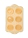 ROYALFORD Silicone 6 Cup Muffin Pan With Steel Frame Beige 30X18centimeter
