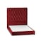 In House Madrid Velvet Bed Frame - Queen - 200x150 cm - Burgundy