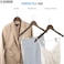 20PK High-Grade Wooden Suit Hangers Skirt Hangers with Clips Smooth Solid Wood Pants Hangers with Durable Adjustable Metal Clips, 360&deg; Swivel Hook, Shoulder Notches for Dress Coat, Jacket, Blouse