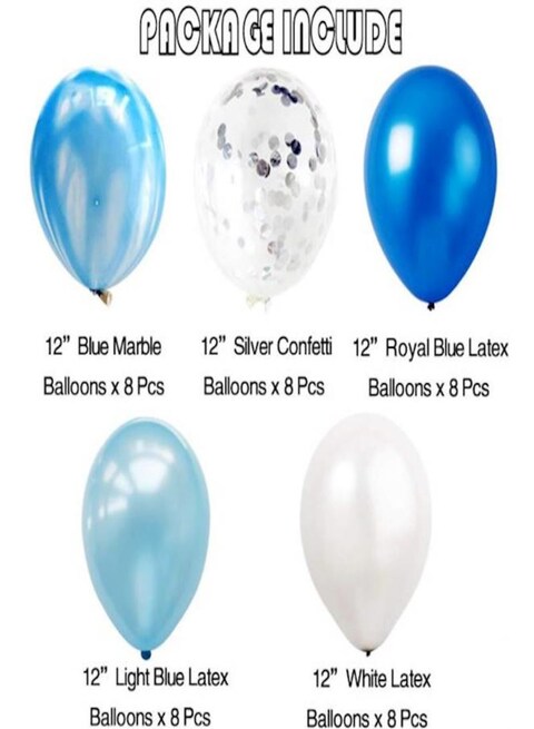 Party Time 20-Piece 12inch Blue Party Balloon Decoration Set