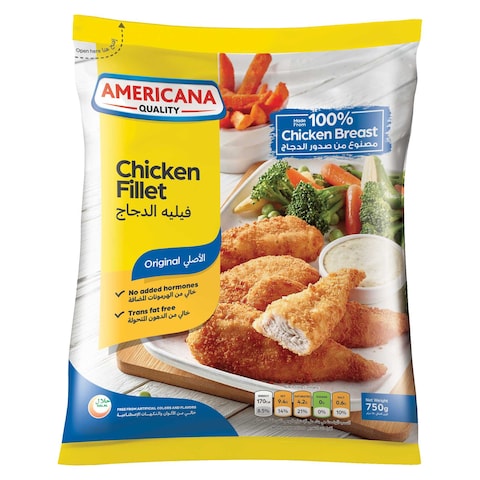 Buy Americana Chicken Fillet Breaded 750g in UAE