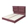 In House Le&oacute;n Velvet Bed Frame - Queen - 200x140 cm - Dark Pink