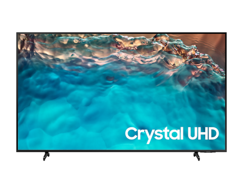 سامسونج تلفزيون BU8000 55 بوصة كريستال UHD 4K مسطح ذكي UA55BU8000UXZN أسود، 2022