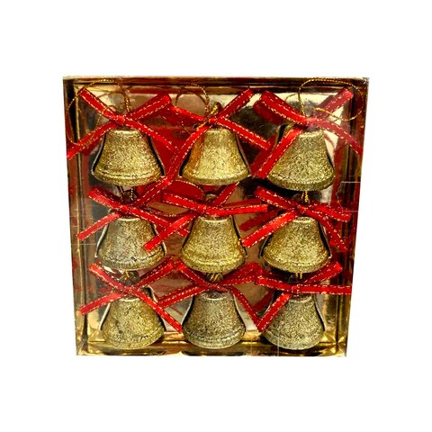 Christmas Bell Set for Tree Decorations - 9 Pieces