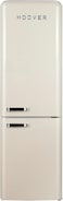 Hoover 300L Bottom Mount Retro Style Refrigerator,Total No Frost Design,Humidity Control, Electronic Control &amp; LED Light, Silver Strip &amp; Ice Twister,1 Year Warranty, Cream - HBR-M300-RC