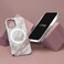 Lumee Halo Selfie Case for Apple iPhone 12 Mini - Studio-Like Front &amp; Back Light w/ Variable Dimmer &amp; Micropel AntiBacterial Protection Wireless Pass-Through Charging - White Marble