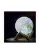 Generic 3D Moon LED Lamp With Stand White/Beige 15centimeter