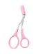 Eyebrow Trimmer Scissor Comb Pink