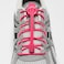 LOCK LACES Reflective Elastic No Tie Shoelaces, One Size Fits All pink