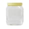 Sunpet Square Plastic Food Storage Jar Clear/Yellow 750ml
