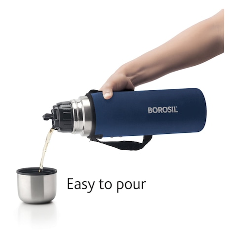 Borosil Hydra Vacuum Insulated Thermo Flask Blue 500ml