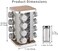 16-Jar Revolving Countertop Spice Rack Organizer Rotating Spice Rack for Kitchen Seasoning Dried Herbs