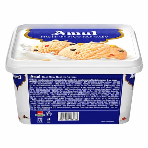 Amul Fruit N Nut Fantasy Ice Cream 1L