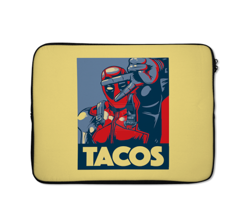 Loud Universe - Laptop Sleeve 12 inch Dead Pool Cover With Zipper Funny Tacos Dead Pool High Quality Neoprene Laptop Sleeve