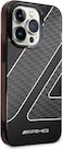 CG Mobile AMG Transparent Double Layer Case With Checkered Flag Pattern Crystal Case/Bumper Protection/Anti-Explosion/Anti-Fall/Anti-Scratch Compatible With iPhone 14 Pro 6.1" (Black)
