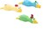 Crinkle Flying Hen Dog Toy Multicolor - 3pc