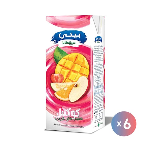 بيتي تروبيكانا عصير كوكتيل - 235 مل - 6 قطع