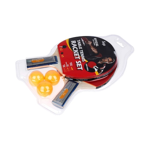 Sports Supreme Table Tennis Racket with Ball Set Multicolour 5 PCS