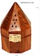 ALSAQER Wooden Incence Bakhoor Burner Madkhan/Mabkhara Pyramid/Hexa shape Charcoal Bakhoor Burner-Medium