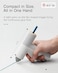 HOTO Cordless Hot Glue Gun, 10 Glue Sticks, 30S Heating Fast, USB Rechargeable Melt Glue Gun, Lithium Glue Gun Tools, Smart-Power-Off Glue Gun, Perfect for Crafts, DIY Arts, Quick Home Repairs