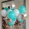 Buena Ventura's Themez Only Metallic Balloons / Foil Combo - Aqua , White with Star Foil - Pack of 33 pcs