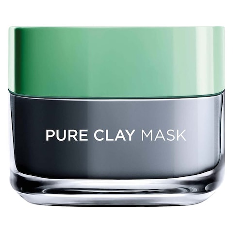 Loreal Paris Pure Clay Mask with Charcoal - Detoxifies and Clarifies - 50 Ml