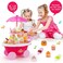 Samdone Playset Toy Candy Ice Cream Car Toys Pretend Play Set Toy Pink Fun Toys 39 Pieces For Girls Gift