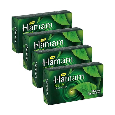 Hamam Neem Tulsi Aloe Vera Soap 150g Pack of 4
