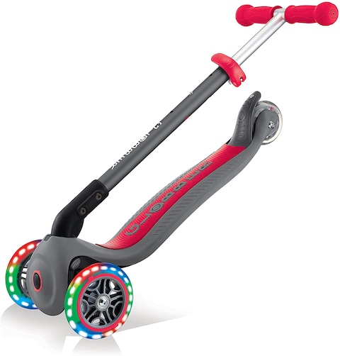 Globber Primo Foldable Lights Scooter Red/Grey 432-120-2