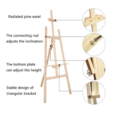 WOODEN DRAWING RACK EASEL STAND 175CM