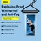 Baseus AquaGlide Waterproof Phone Case, IPX8 Certified 30M Deep Waterproof Phone Pouch Waterproof Cell Phone Case Fit for Phones up to 7.2 for iPhone 15 Pro Max/Plus/14/13/12/S24/23 and More Blue