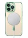 MagSafe Case Magnetic Clear Soft TPU Plating Case Wireless Charging Compatible Shockproof Camera Lens Protection For Apple iPhone 14 Pro Green