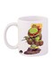 Teenage Mutant Ninja Turtles Printed Mug White/Green/Brown 12ounce