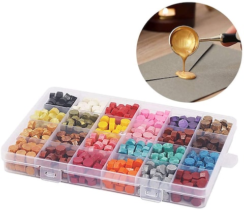 Aiwanto  Wax Bead Envelope Seal 24 Colors Wax Sealing Stamp for Envelop Sealing Wax  Office  School Accessories