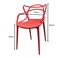 Jilphar Classical Fiber Plastic Molded Dining Chair JP1325B Red