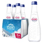 Buy evian Sparkling Natural Mineral Drinking Water 330ml Pack of 4 in UAE