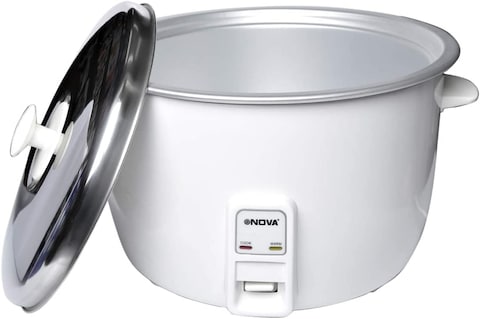 Nova 6 Liter Big Drum Rice Cooker, White, Nrc977-6