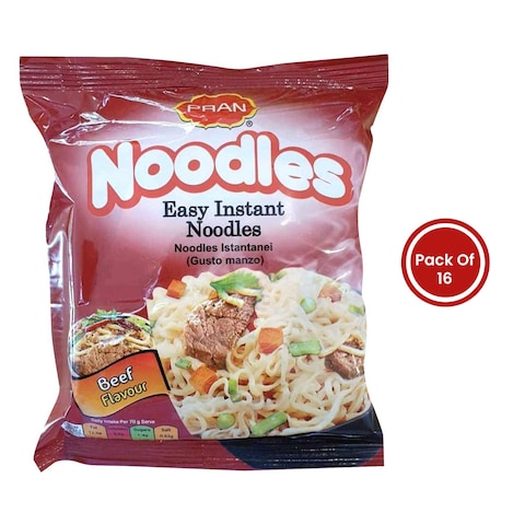 PRAN FAMILY PCK BEEF NOODLES16X70G