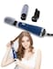 Toshionics Electric 3 in 1 Ionic Rotating Hair Dryer Volumizer Hot Air Blow Brush 3 Modes Straightener Comb Curler For Women (Blue)