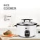 AFRA Rice Cooker, 5.6L, Keep-Warm Function 2000W, High Temperature Protection Measure Cup And Spoon White, AF-56220RCGL, 2-Year Warranty