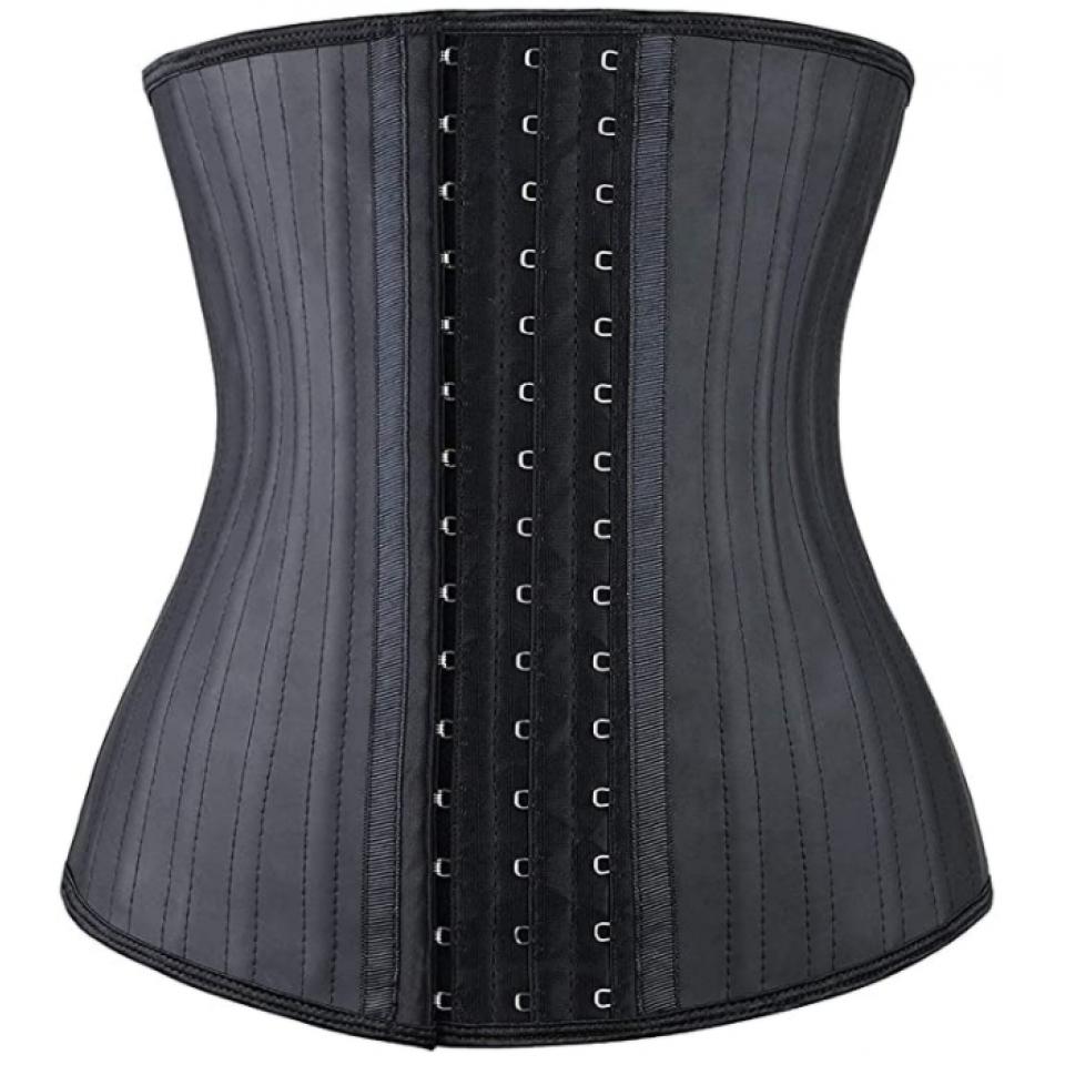 Aiwanto - 1 Pc Womens Waist Trainer Underbust 25 Steel Boned Sports Fitness Workout Hourglass Body Shaper Weight Loss, YA1210-Black-New-L