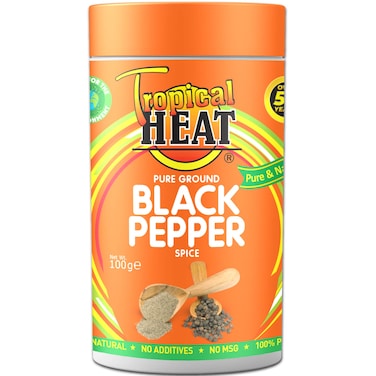 Tropical Heat Spices Black Pepper Ground 100G