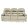 In House Velvet Triple Cinematic Recliner Chair With Cups Holder - Light Beige - NZ80
